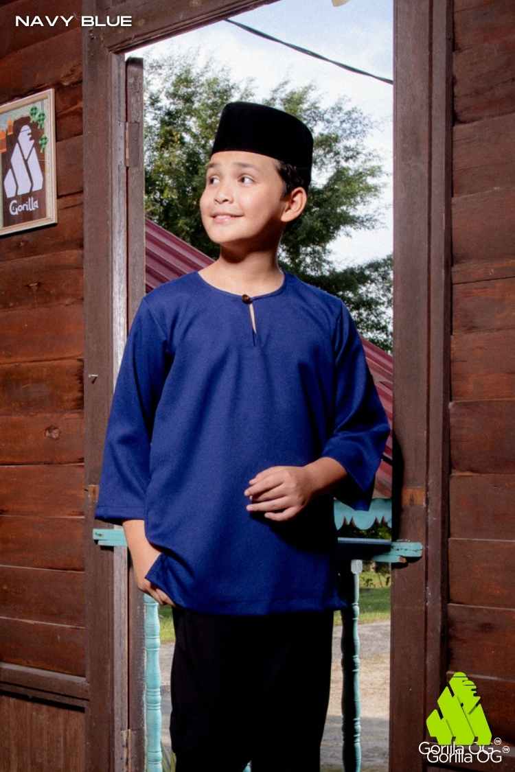 Navy Blue 3 Suku Kids Navy Blue for Boy - Image 1