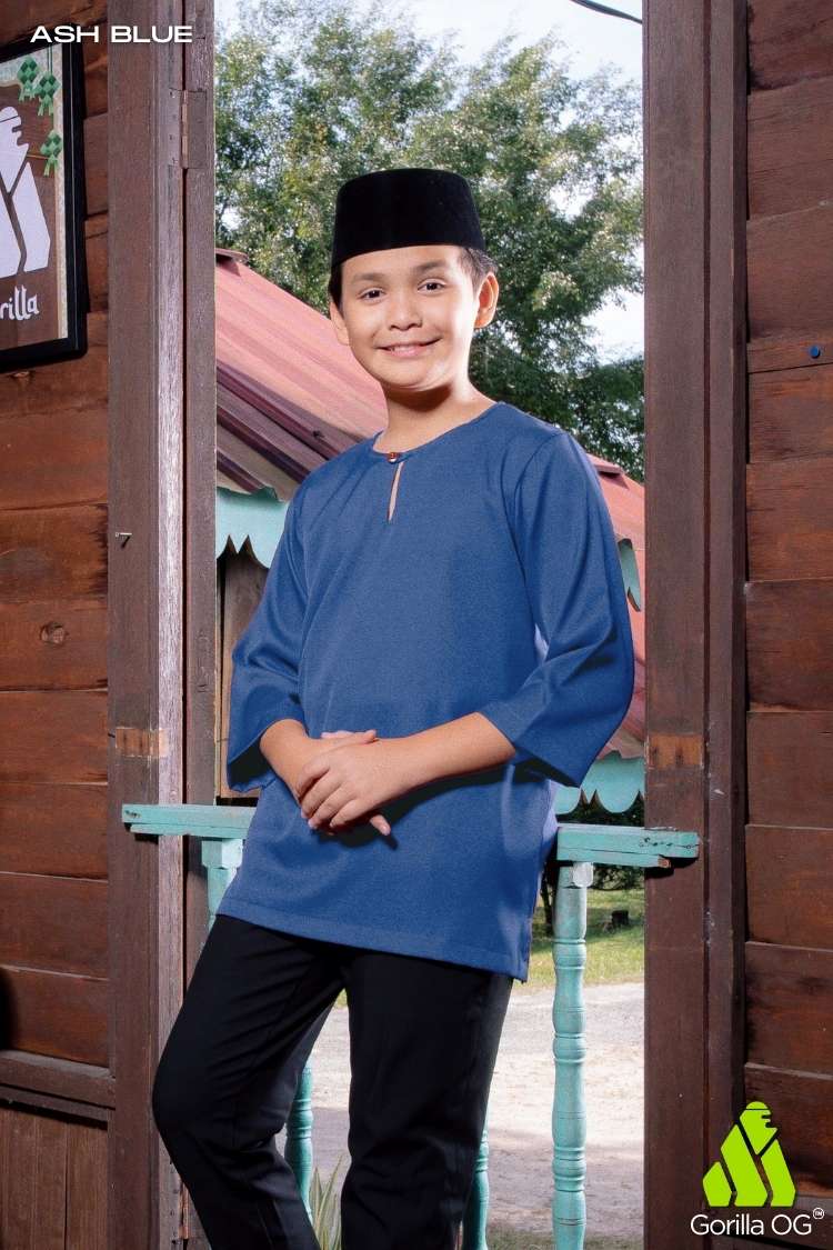 Ash Blue M 3 Suku Kids Ash Blue for Boy - Image 1