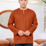 Brick Orange for Men: Lengan Panjang